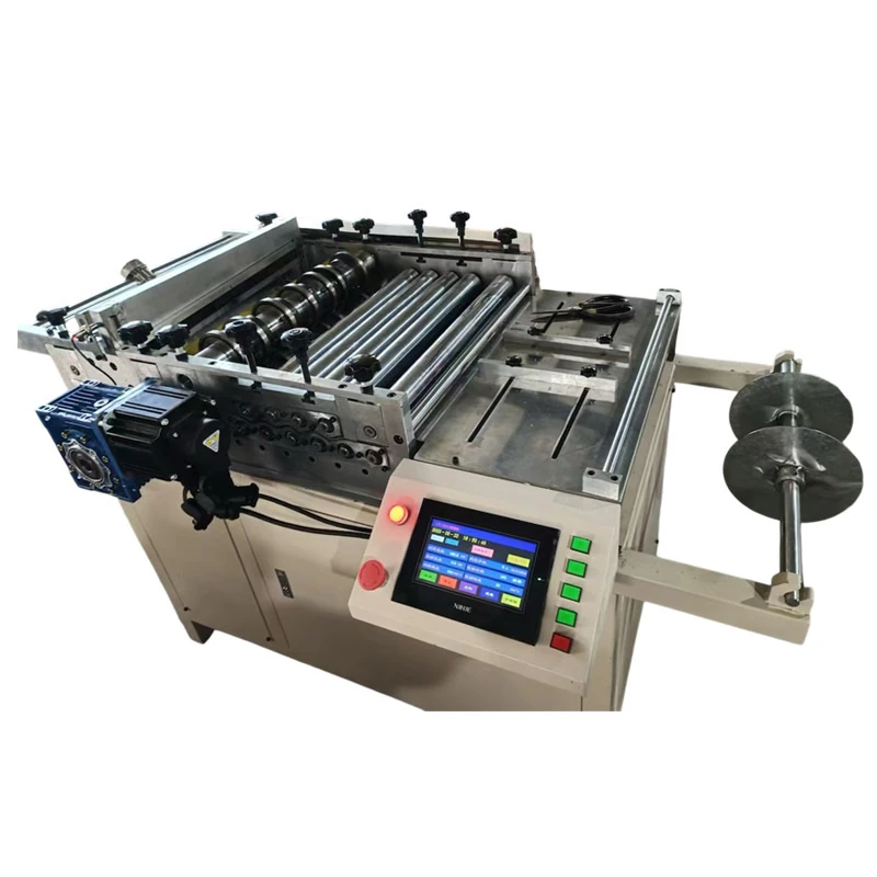 automatic metal mesh leveling, cutting & rolling machine