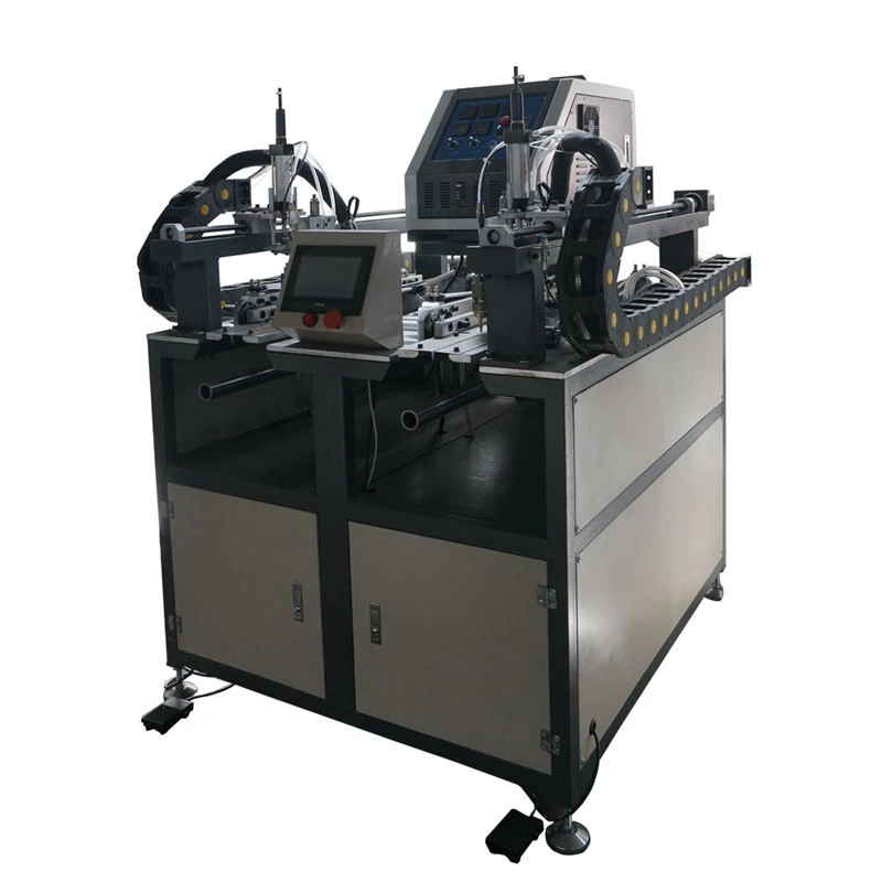 two station oil filter paper end bonding machine