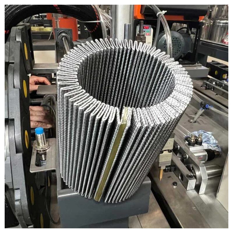 two station oil filter paper end bonding machine