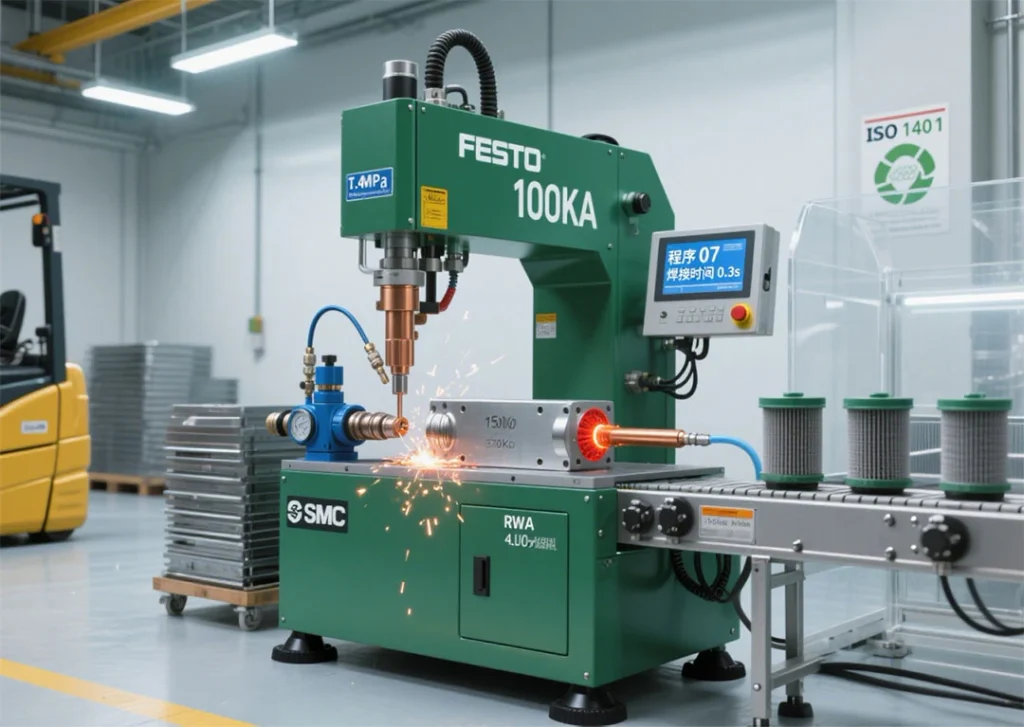 pneumatic spot welding machine outstanding engineering design produced in auto filter (2)